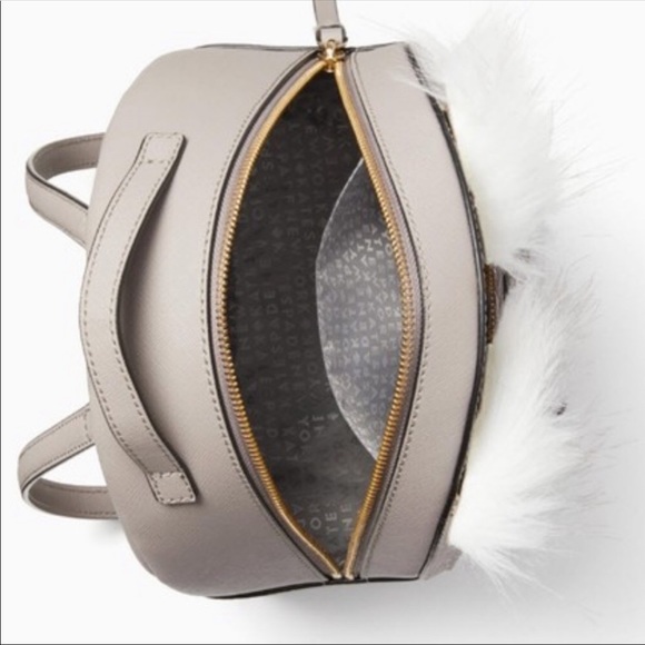 🎀 Kate Spade ♠️ Owl Motif Leather Backpack - Picture 6 of 8